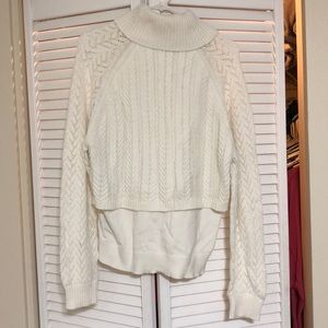 Cream multi level sweater